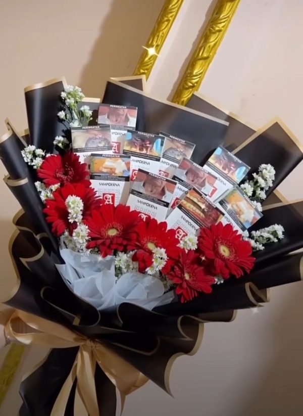 Bouquet Bunga Gerbera + Rokok